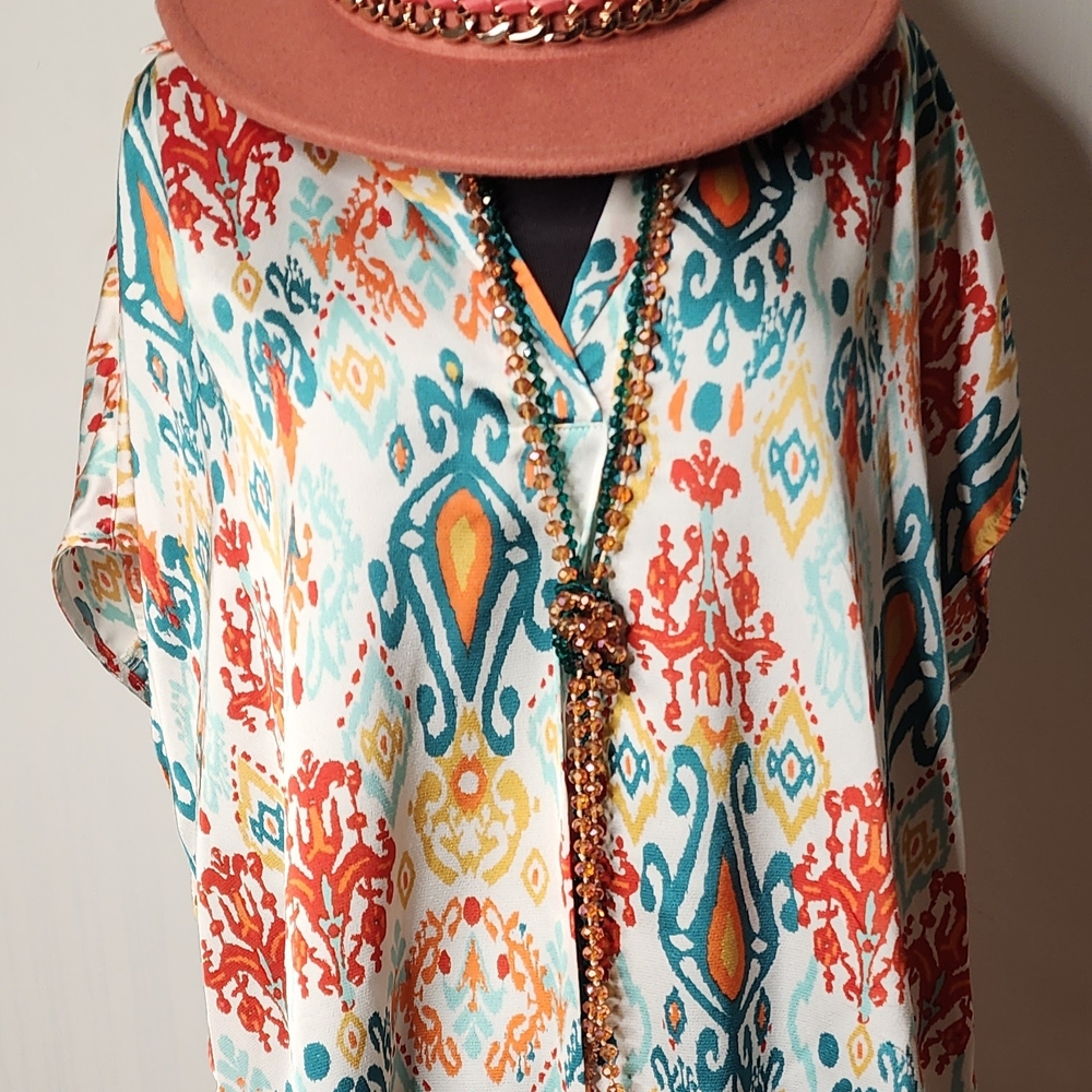 Colorful Patterned Women's Top
